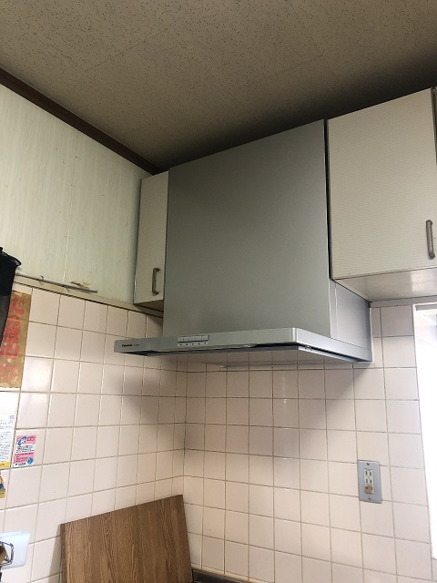 施工後レンジフード